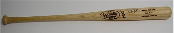 Ernie Davis - 1993 Ozzie Smith All Star Game Autograhed Bat