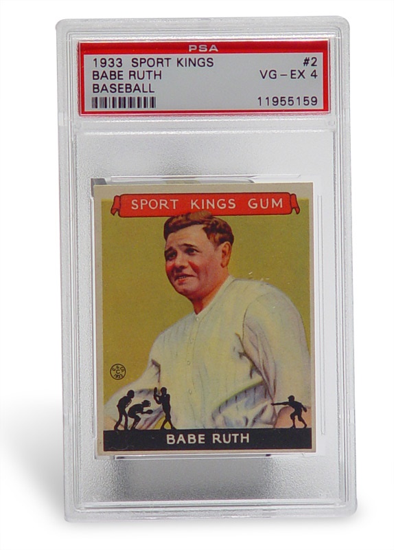 Baseball and Trading Cards - 1933 Sport Kings # 2 Babe Ruth PSA 4