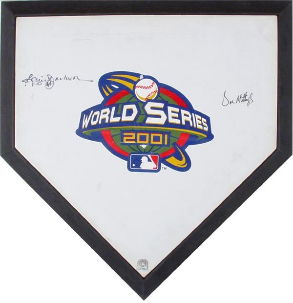 NY Yankees, Giants & Mets - 2001 World Series Ceremonial First Pitch Home Plate
