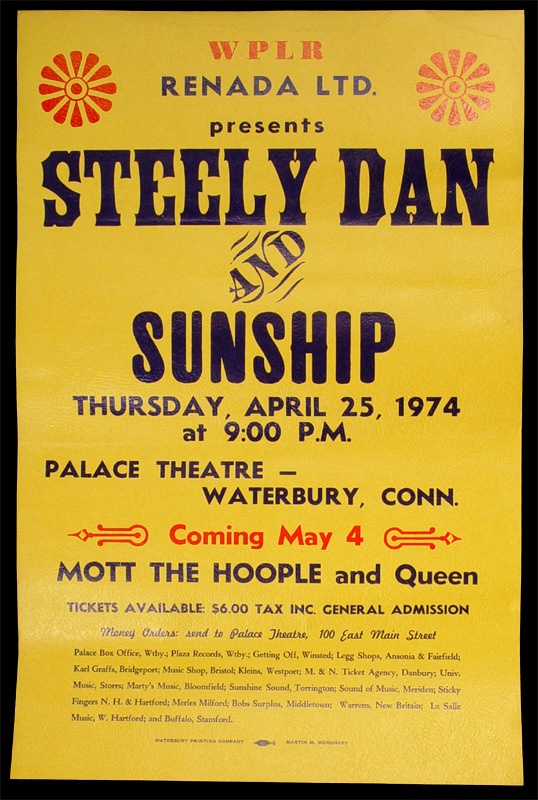 Posters and Handbills - 1974 Queen & Mott the Hoople Poster