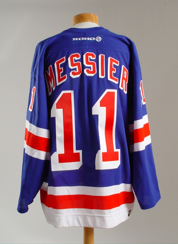 Hockey Sweaters - 2002-03 Mark Messier NY Rangers Team Issued Game Jersey