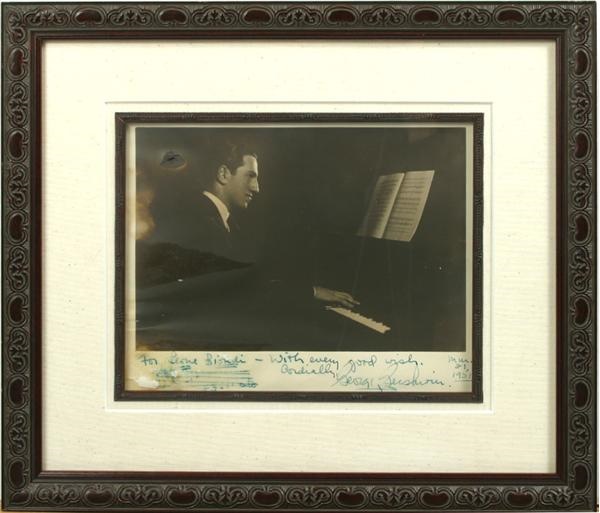 George Gershwin Signed Photograph with Musical Quotation