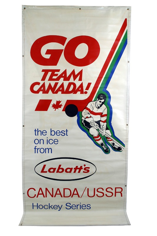Hockey Memorabilia - 1972 Canada vs. Russia Summit Series Banner (40x 84")
