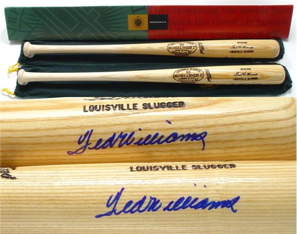 Sports Memorabilia  TED WILLIAMS Signed Louisville Baseball Bat