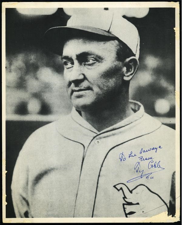 Ty Cobb Signed Photo