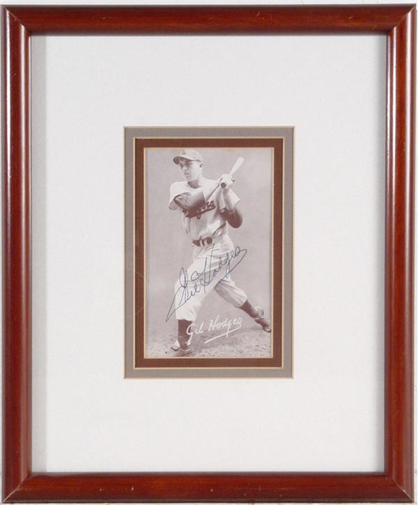 Dodgers - Gil Hodges Signed Exhibit Card