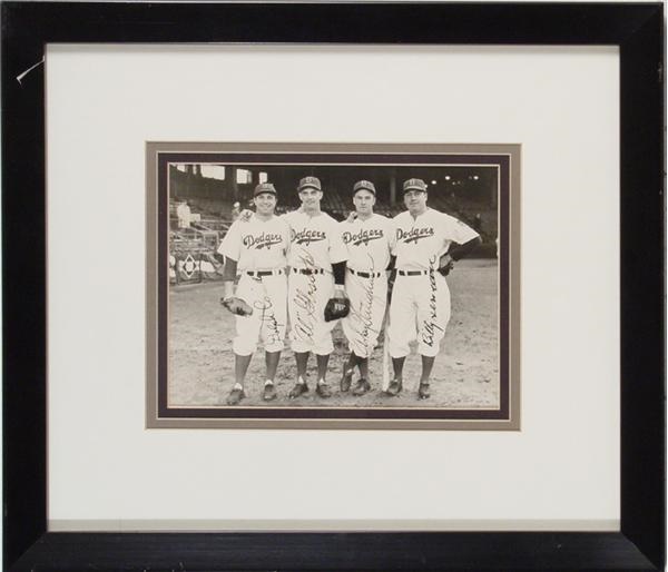 Brooklyn Dodgers Signed Photo with Arky Vaughan