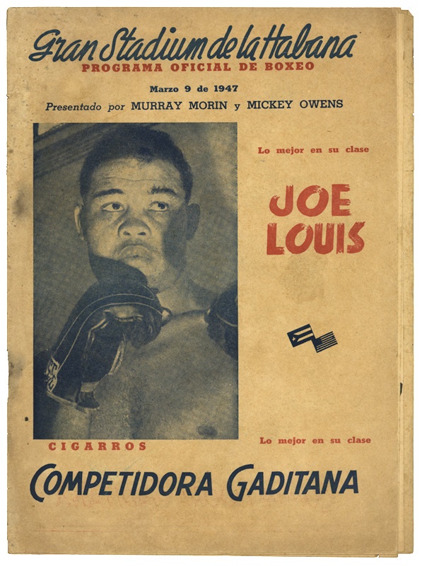Rare Joe Louis 1947 Cuban Program