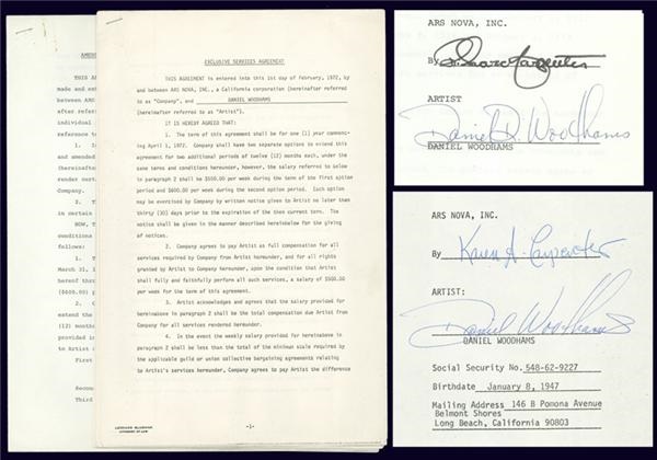 Rolling Stones - Carpenters Signed Contract