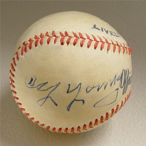 Single Signed Baseballs - Cy Young Single Signed Baseball