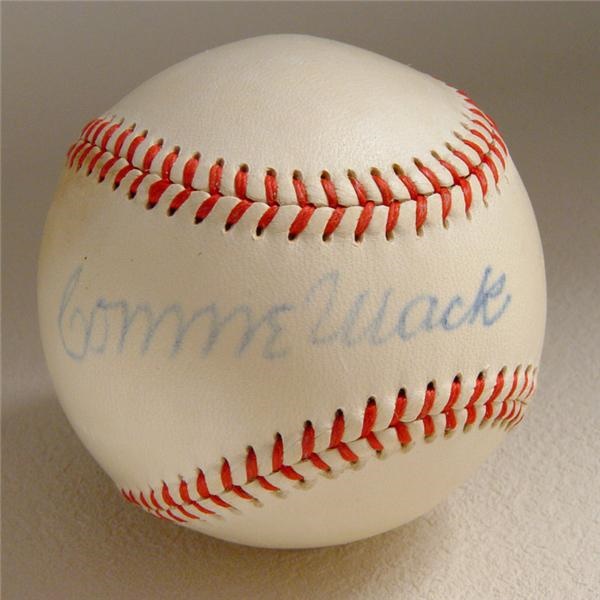 Single Signed Baseballs - Connie Mack Single Signed Baseball