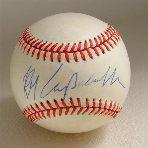 Autographed Baseballs - Roy Campanella Post Accident Single Signed Baseball and Bat