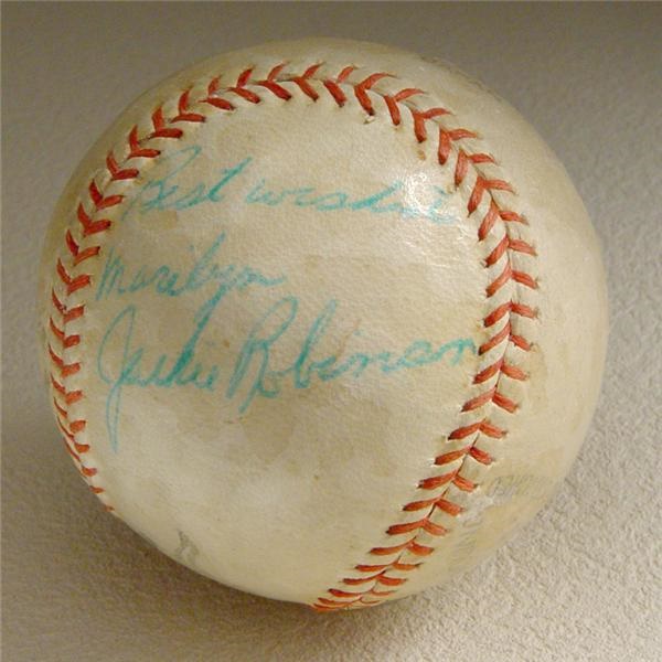 - Jackie Robinson Single Signed Baseball
