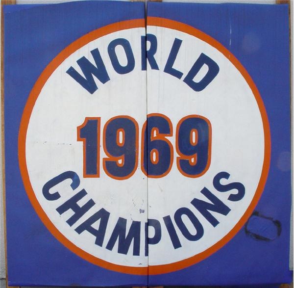 New York Mets - 1969 New York Mets World Champions Shea Stadium Outfield Wall