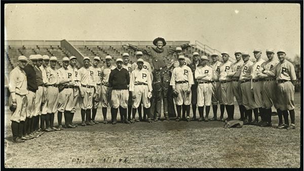 Baseball Photographs - Great 1920 Phillies Photo with "Giant Cowboy"