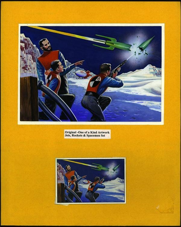 1951 Bowman Jets, Rockets, Spacemen Original Art