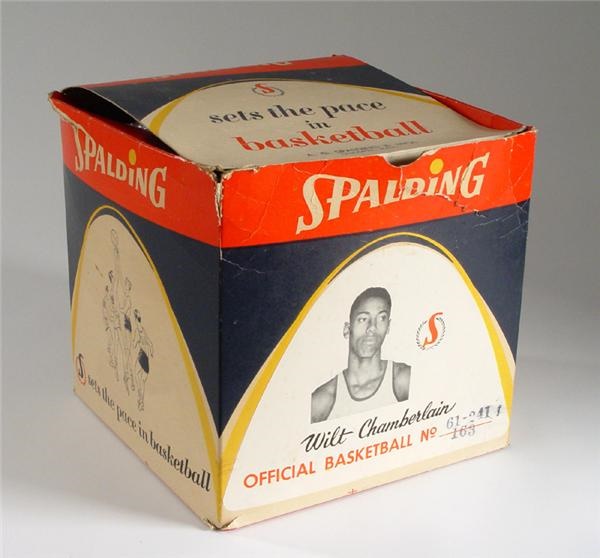 Basketball - Early 1960s Wilt Chamberlain Spalding Endorsed Basketball Box