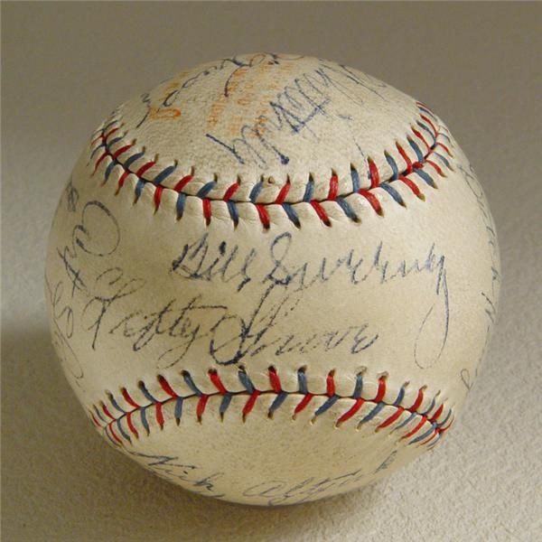 1929 Philadelphia Athletics Team Signed Baseball