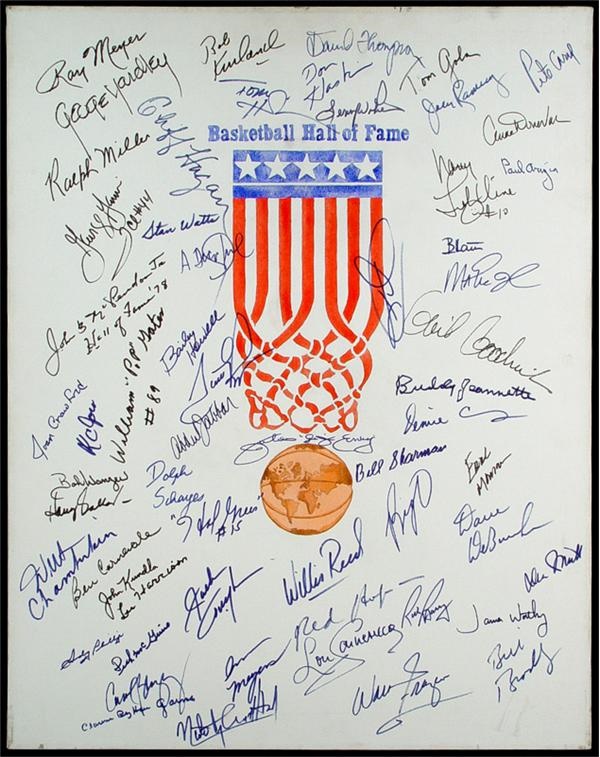 NBA Hall of Fame Signed Canvas Art