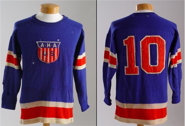 Hockey Sweaters - 1948 Ralph Warburton Team USA Olympic Jersey