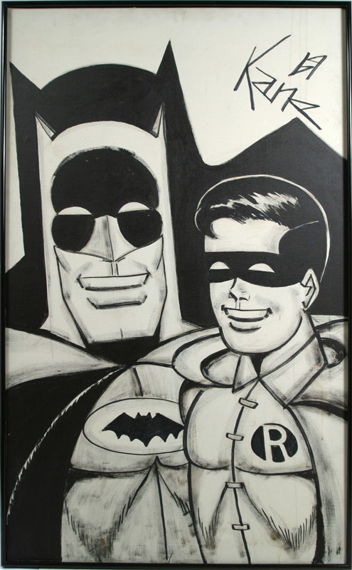 Comics - Batman & Robin Painting by Creator Bob Kane
