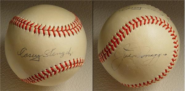 - Stengel-DiMaggio Signed Baseball