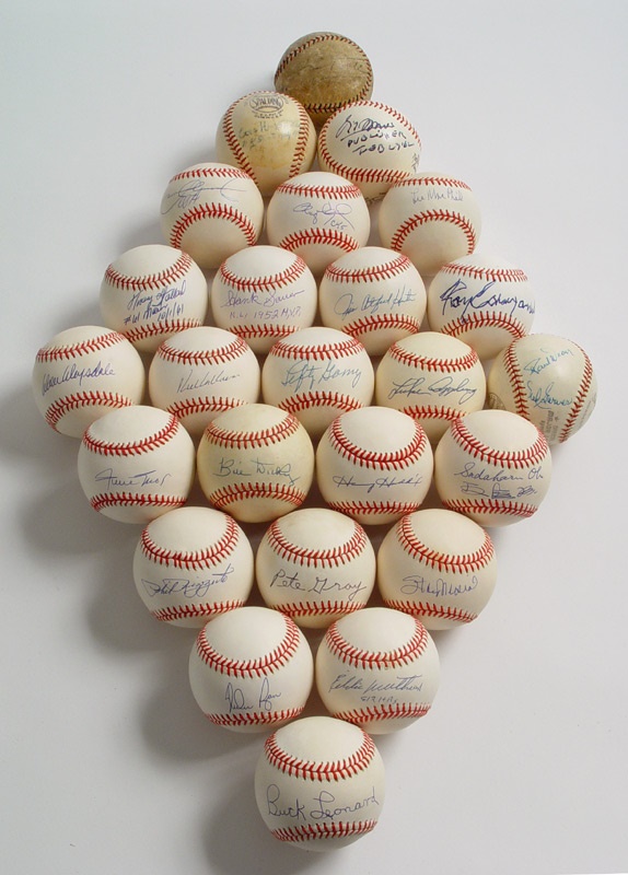 - Huge Collection of Single Signed Baseballs (337)