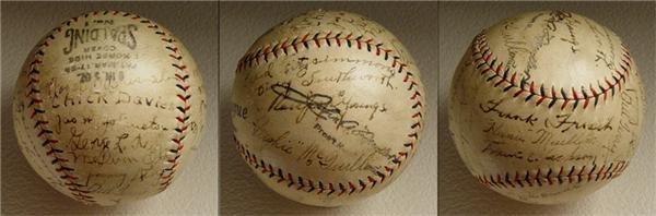 Autographed Baseballs - 1926 New York Giants Team Signed Baseball