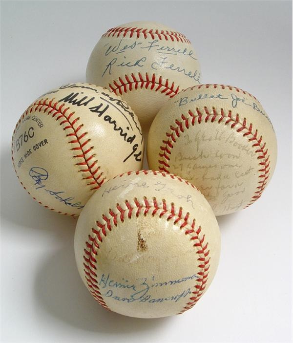 Four Special Signed Baseballs