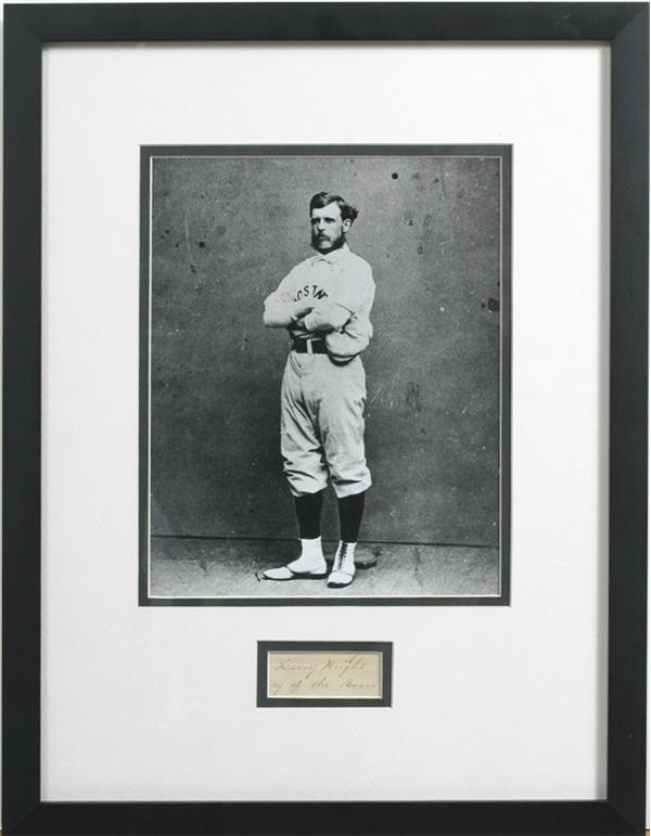 Baseball Autographs - Rare Harry Wright Autograph