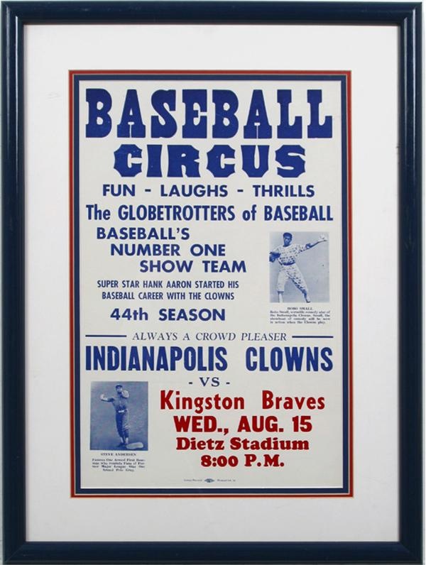 Baseball Memorabilia - Indianapolis Clowns Negro League Broadsides (2)