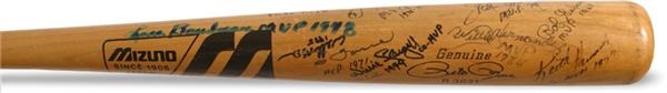 Pete Rose Game Bat Signed by MVPs (33.5")