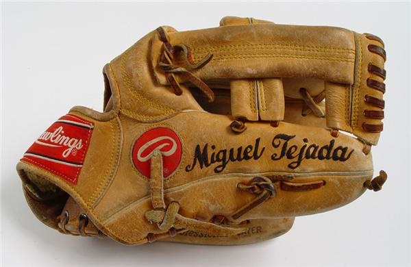 2003 Miguel Tejada Game Used Glove