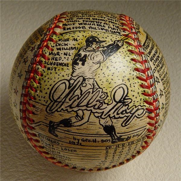 Willie Mays - Willie Mays George Sosnak Ball, 1968 All-Star Game