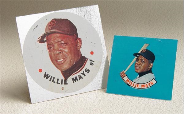Baseball and Trading Cards - Willie Mays 1964 Topps Coin and 1967 Disc Proofs (2)