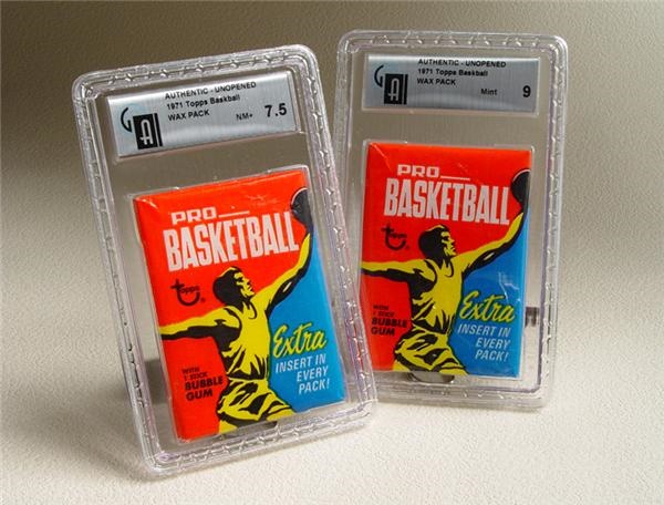 Unopened Cards - 1971/72 Topps Basketball Wax Packs GAI (2)