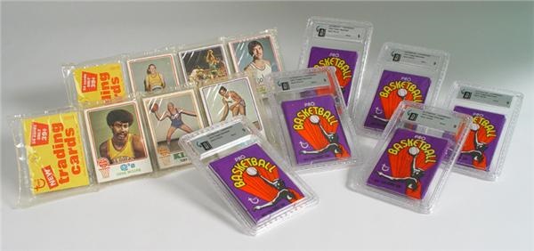 Unopened Cards - Early 1970's Topps Basketball Wax and Rack Packs Collection (14)