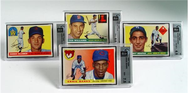 Baseball and Trading Cards - 1955 Topps Baseball Complete Set with GAI Graded Cards