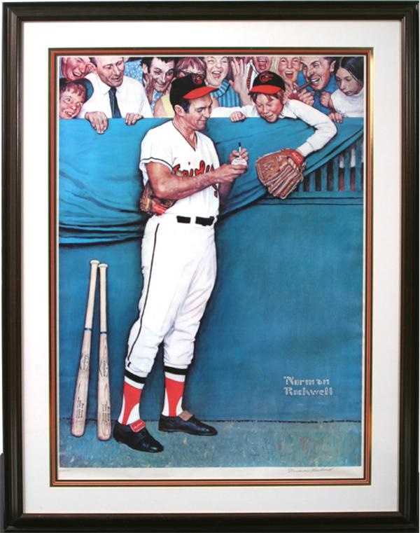 Baltimore Orioles - 1971 Norman Rockwell Print of Brooks Robinson