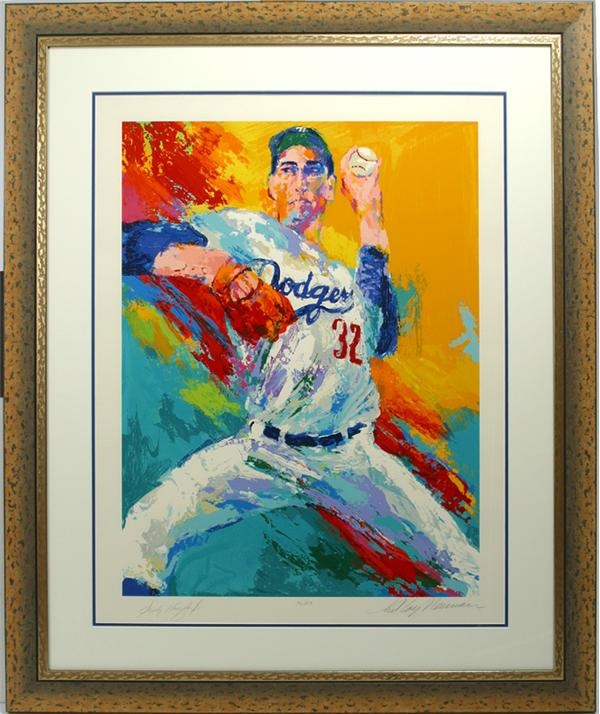 Baseball Art - Sandy Koufax Leroy Neiman Framed Serigraph
