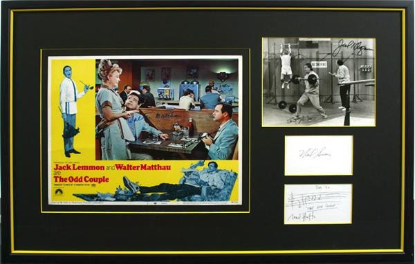 TV - "The Odd Couple" Signed Framed Display