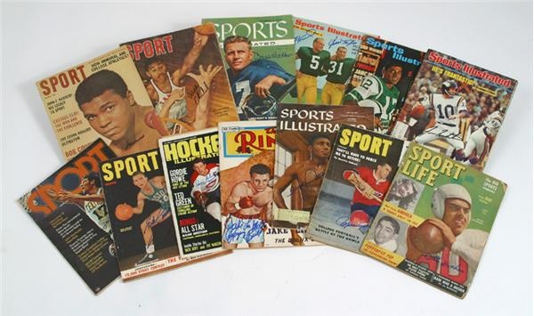Sports Autographs - Multi-Sport Signed Magazine Lot (75)