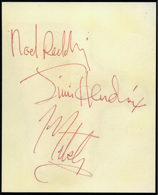 Jimi Hendrix - Jimi Hendrix Experience Signed Album Page