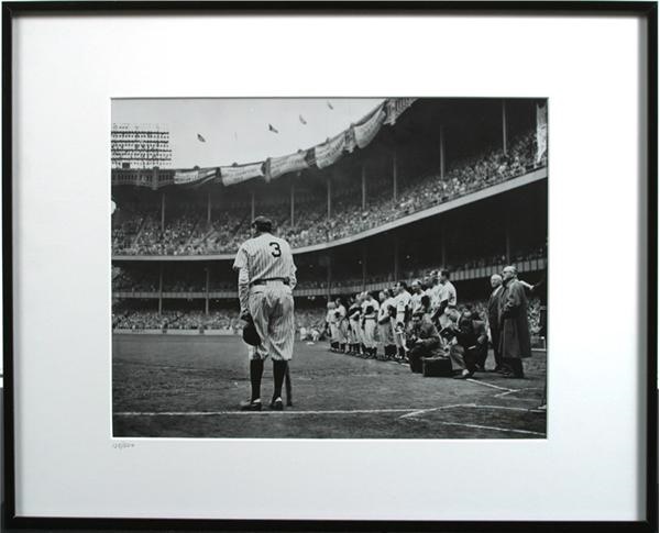 Babe Ruth - The Babe Bows Out Nat Fein Print Signed by Fein