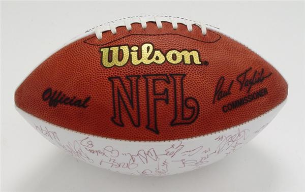 Football - 2001 New England Patriots Super Bowl XXXVI Team Signed Football