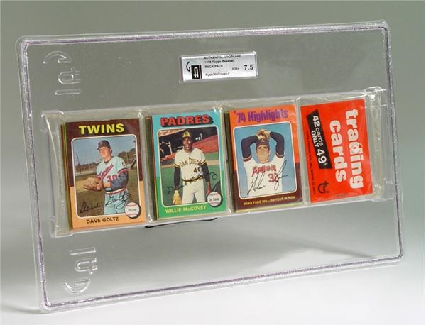 Unopened Cards - 1975-1985 Topps Baseball Rack Pack Run with Stars