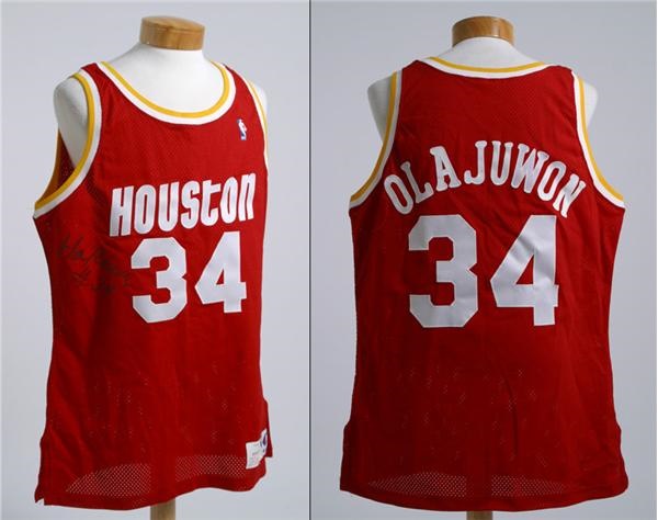 Basketball - 1990/91 Hakeem Olajuwon Autographed Game Worn Jersey
