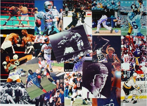 Enormous Sports Stars Signed Photo Collection (905)