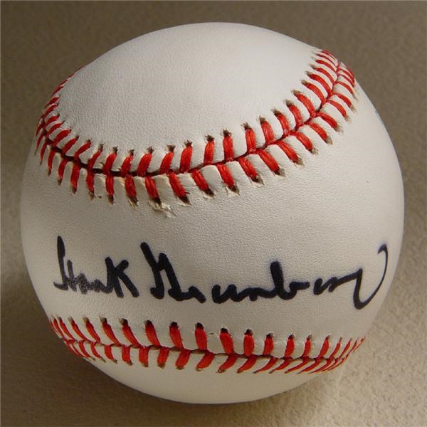 - Hank Greenberg Single Signed Baseball.