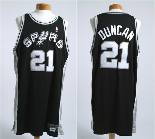 Basketball - 2000-01 Tim Duncan Game Worn Spurs Jersey